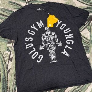 YoungLA Golds Gym Heather Tee Black Graphic T-Shirt XL NEW